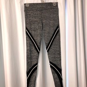 FitRepublic Gray and Black Mesh Workout Leggings